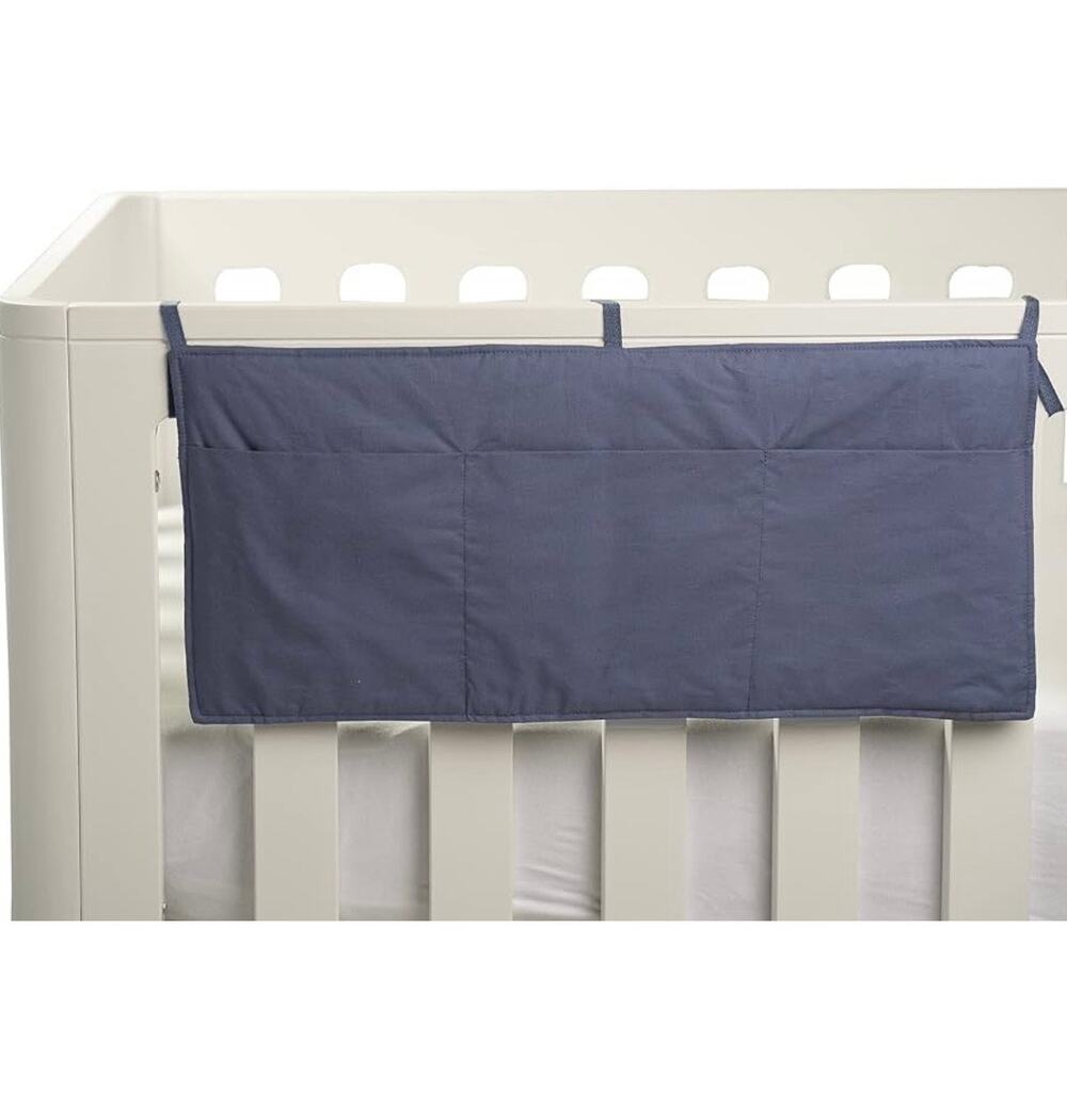 Natemia Crib Pocket Organizer Folkstone Gray Dorm New